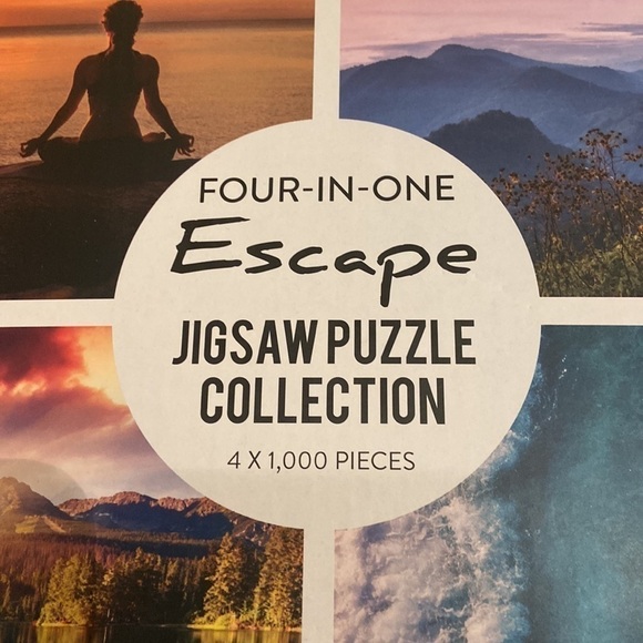 NEW! Professor 4 puzzles in 1 ESCAPE jigsaw puzzles each puzzle 1,000 pieces - Picture 2 of 4